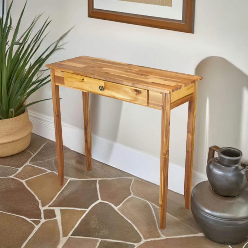 Porch & Den Holly Hill Solid Acacia 1-drawer Console Table