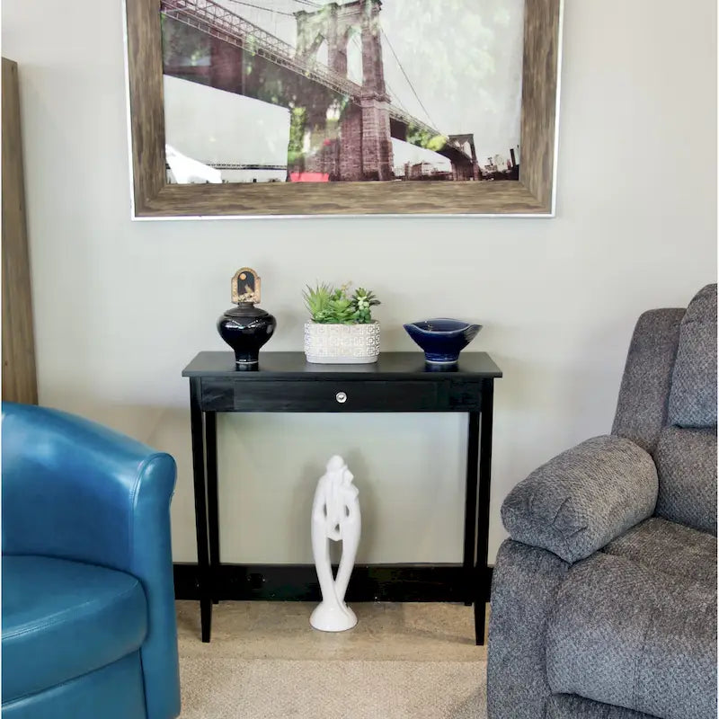 Porch & Den Holly Hill Solid Acacia 1-drawer Console Table