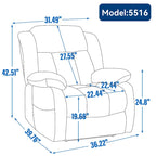Faux Leather Dual Motor Power Lift Recliner Chair for Elderly, Lazy Boy Single Massage Sofa w/8-Point Vibration & Lumbar Heating