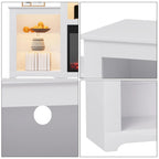 32  H TV Stand with Fireplace for TVs up to 80  - Remote Control, Energy-Efficient Heater, 16-Color Light Strip