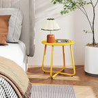 Outdoor Indoor End Table MetalW aterproof Round Side Table