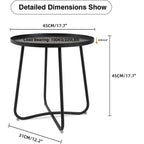 Outdoor Indoor End Table MetalW aterproof Round Side Table