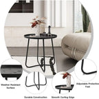 Outdoor Indoor End Table MetalW aterproof Round Side Table