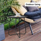 Outdoor Indoor End Table MetalW aterproof Round Side Table