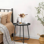 Outdoor Indoor End Table MetalW aterproof Round Side Table