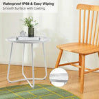 Outdoor Indoor End Table MetalW aterproof Round Side Table