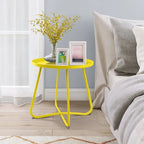 Outdoor Indoor End Table MetalW aterproof Round Side Table