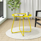 Outdoor Indoor End Table MetalW aterproof Round Side Table