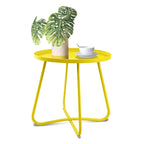 Outdoor Indoor End Table MetalW aterproof Round Side Table