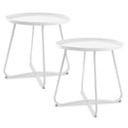 Outdoor Indoor End Table MetalW aterproof Round Side Table