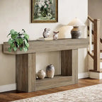 Farmhouse 2-Tier Entryway Table for Living Room, Hallway, Foyer