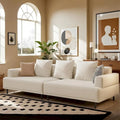 Modern Deep Seat Sofa with Pillows, High Legs, Comfortable Living Room Sofa, Apartment Sofa