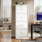Vertical 4 Drawer File Cabinet with Lock and Key for Home Office