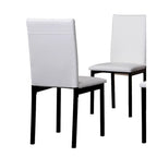 Modern 5-Piece Dining Set with Rectangular Table & 4 High Back Chairs