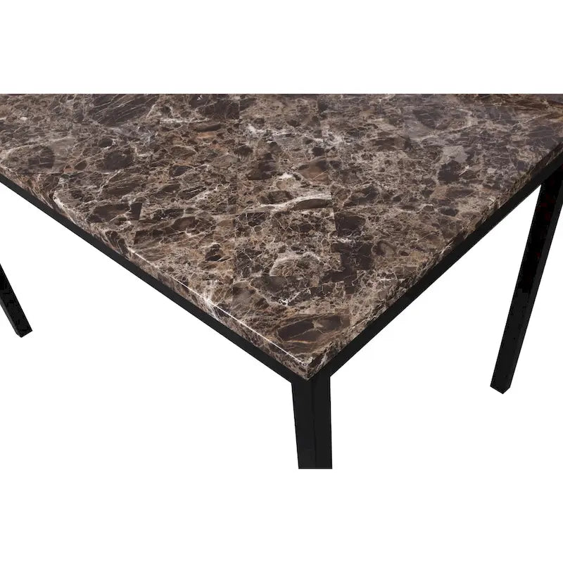 Modern 5-Piece Dining Set with Rectangular Table & 4 High Back Chairs