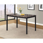 Modern 5-Piece Dining Set with Rectangular Table & 4 High Back Chairs