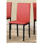 Modern 5-Piece Dining Set with Rectangular Table & 4 High Back Chairs