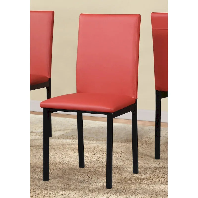 Modern 5-Piece Dining Set with Rectangular Table & 4 High Back Chairs