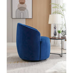 25.6 Swivel Barrel Chair with Black Coating