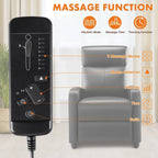 Adjustable Recliner Chair with 8 Massage Modes and Lumbar Support for Relaxation and Home Theater Use