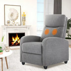 Adjustable Recliner Chair with 8 Massage Modes and Lumbar Support for Relaxation and Home Theater Use