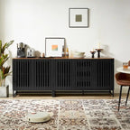 Modern Storage Cabinet with 3 Drawer and 4 Shelves for Living Room, Bedroom