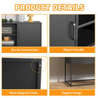 Modern Buffet Cabinet with Two Doors and Storage Shelves for Living Room, Bedroom, Dinning Room