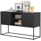 Modern Buffet Cabinet with Two Doors and Storage Shelves for Living Room, Bedroom, Dinning Room