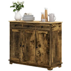 Modern Storage Cabinet with Solid Wood Countertop, 3 Drawers and Adjustable Shelf