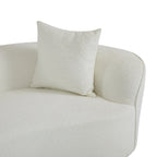 Beige Curved Sectional Sofa - 5 Seater