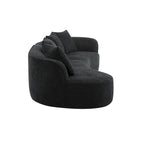 Beige Curved Sectional Sofa - 5 Seater