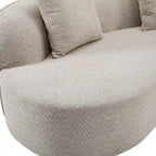 Beige Curved Sectional Sofa - 5 Seater