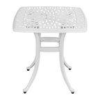 Patio 21  Cast Aluminum Dining Table with Umbrella Hole
