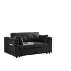 54 Pull-Out Sleeper Sofa Bed Double Seat Recliner Sofa Bed