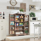 47 Farmhouse Kitchen Pantry, Storage Cabinet with Barn Doors - N/A