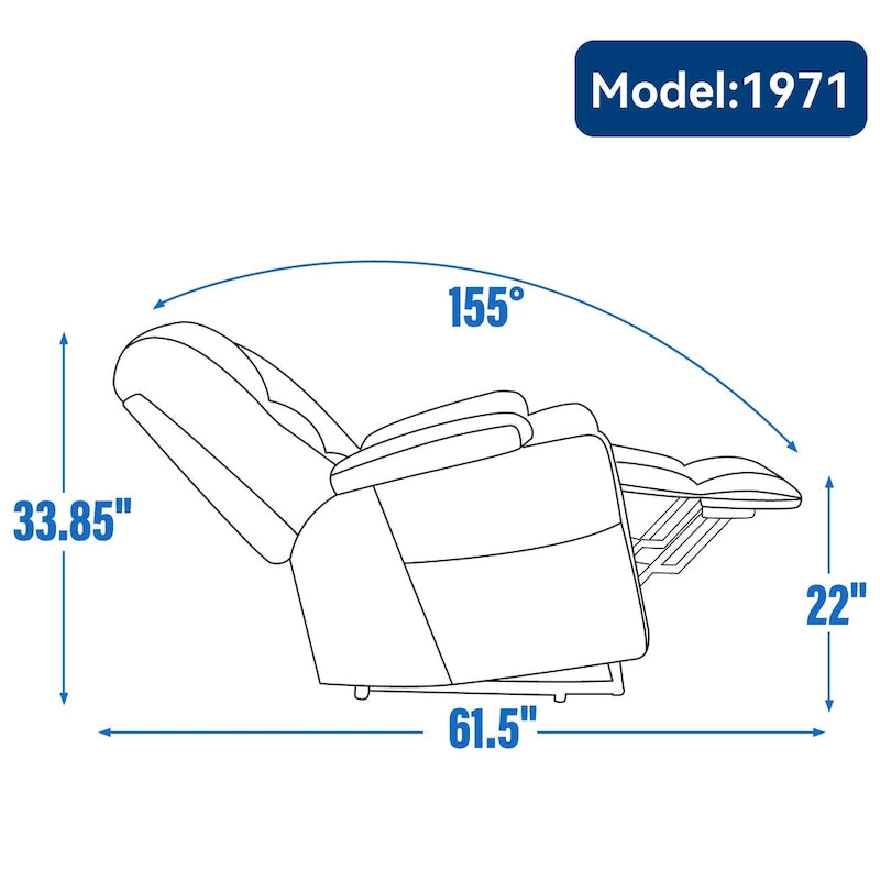 Power Lift Recliner Chair with Massage and Heat, Lazy Boy Overstuffed Wide Recliners w/USB, Type C Ports & 2 Steel Cup Holders