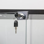Glass Display Cabinet with 5 Shelves Double Door