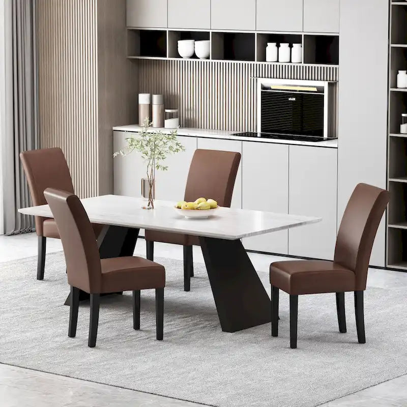 Pertica Patterned Upholstered Dining Chairs (Set of 4) by Christopher Knight Home