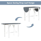 3-Piece Wood Counter Height Drop Leaf Dining Table Set