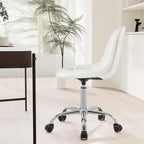 Javlergo Armless Home Office Chair, Height Adjustable Computer Desk Chair with Wheels