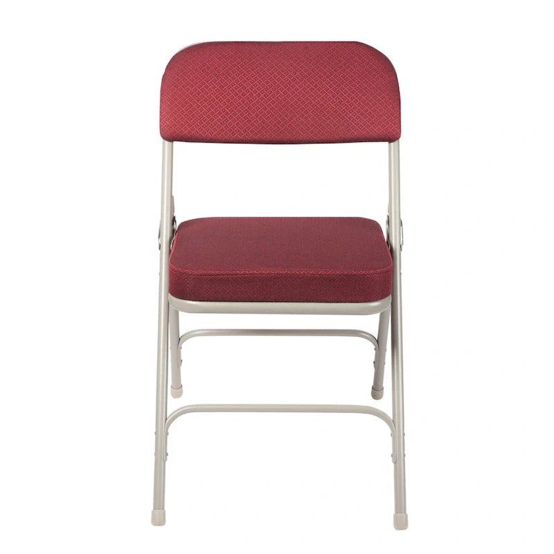 Hampden Furnishings Bernadine Collection Deluxe Fabric Padded Folding Chair, Pack of 2