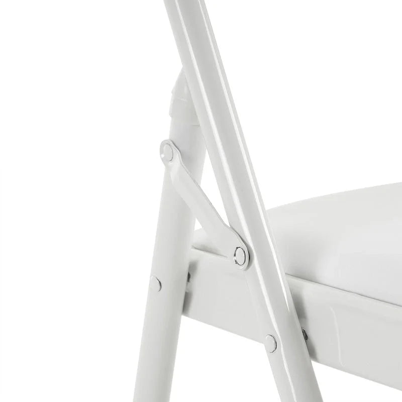 Elegant Foldable Iron & PVC Chairs for Convention & Exhibition White