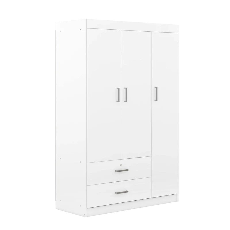 3-Door Wardrobe with 2 Drawers