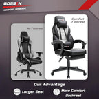 BOSSIN Racing Style Gaming Chair,300 lbs Big and Tall gamer chair High Back Computer Chair