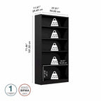 Universal Tall 5 Shelf Bookcase Storage by Bush Furniture