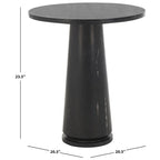 SAFAVIEH Couture Ghicu Tall Round Marble Accent Table - 22 In W x 21 In D x 24 In H - 21Wx21Dx24H