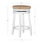 Maya Backless Swivel Counter Stool with Seagrass Seat