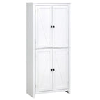 Freestanding Kitchen Storage Cabinet w/ Doors and Adjustable Shelves - N/A