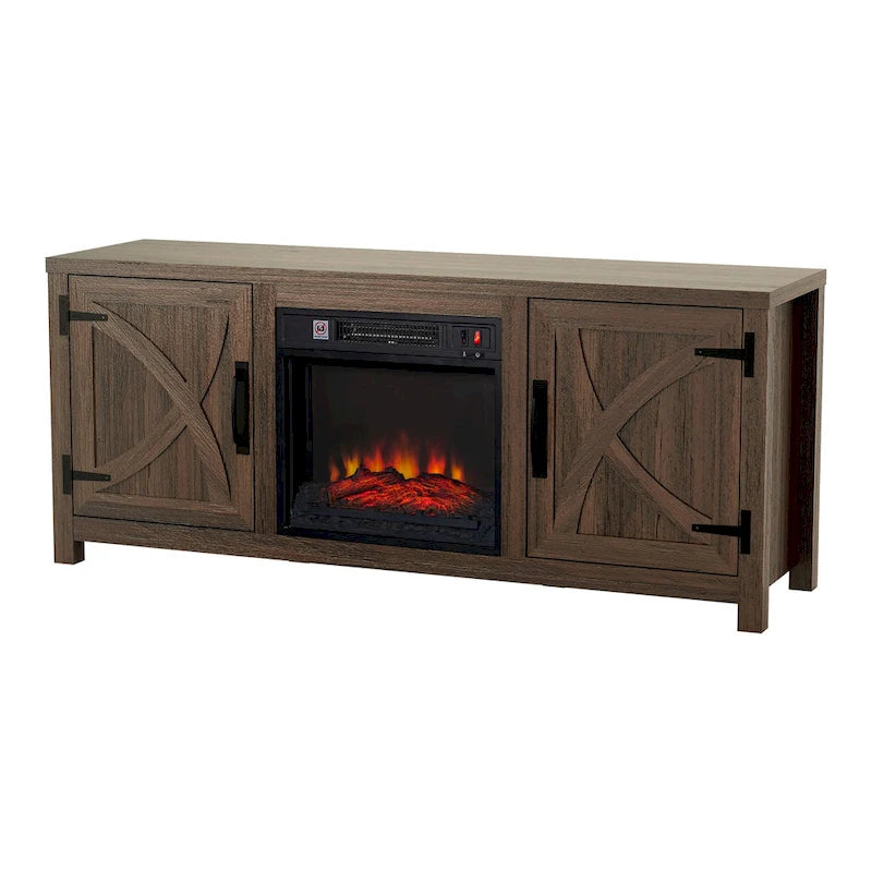58 Farmhouse Electric Fireplace TV Stands Console Table for TV's up to 65