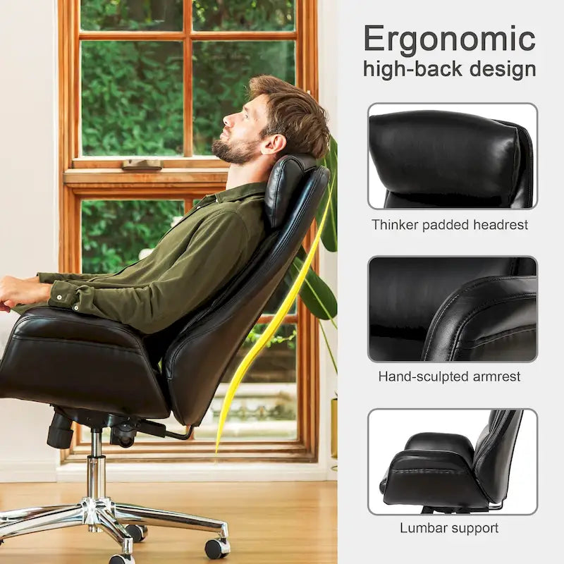 Faux Leather Office Chair - Swivel - Multiple Colors
